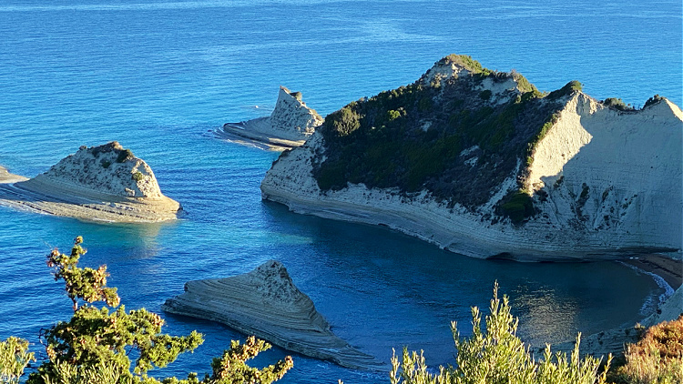 Travel solo to Corfu and visit the beach at canal d'amour