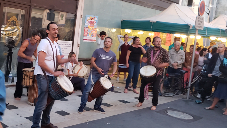 photo, image, drummers, la fete de la musique