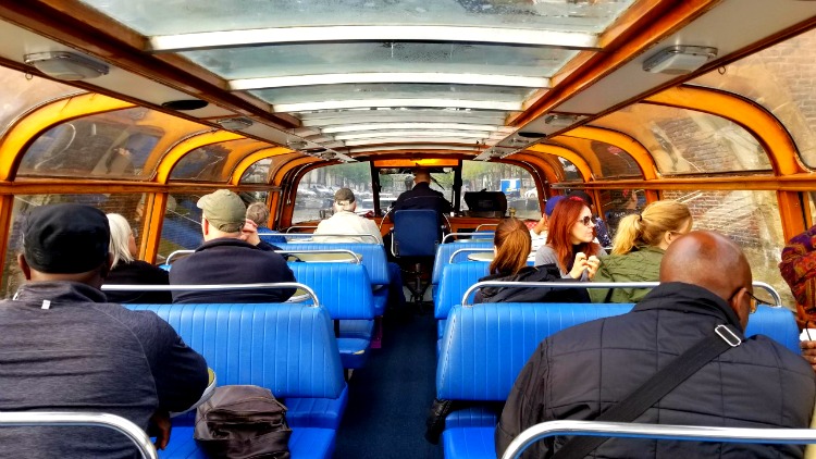 canal boat tour, solo in amsterdam