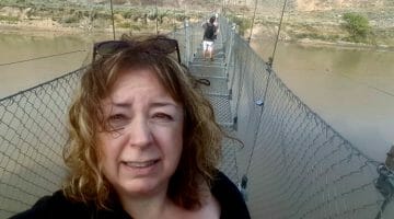 photo, image, star mine suspension bridge, canadian badlands