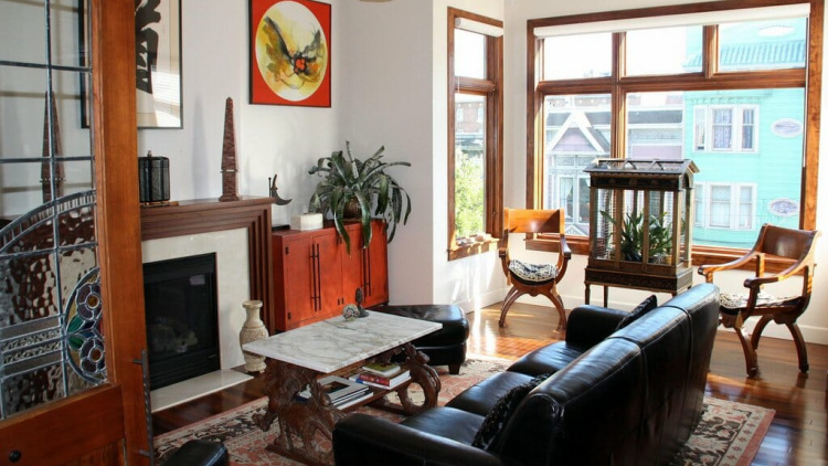 living room in a house