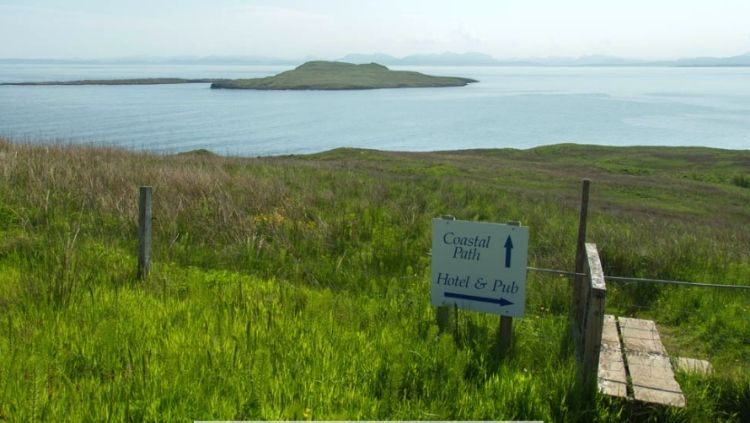 view from Dun Flodigarry Hostel on Isle of Skye