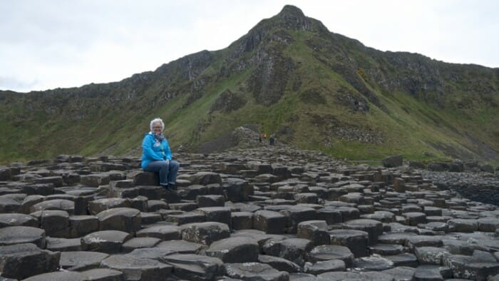 Sitting on the Giant's Causeway. Really, photos do not do it justice!