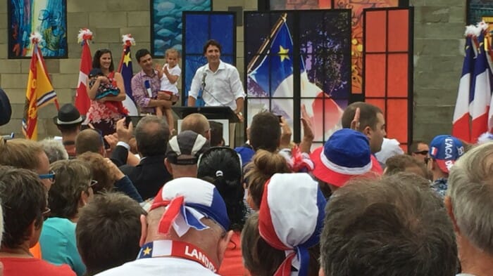 Prime Minister Justin Trudeau joined the festivities for the Tentamare in Caraquet on August 15th.