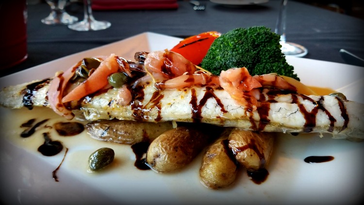 photo, image, grilled pickerel, killarney mountain lodge, summer road trip to killarney