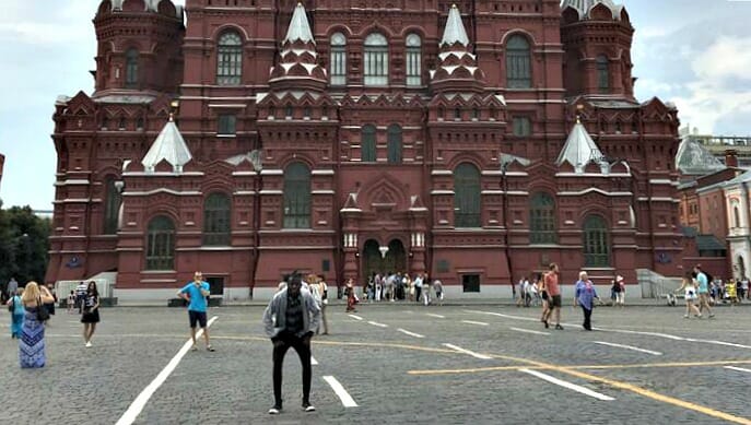 This solo traveler, pictured in Russia, found traveling here a rewarding trip