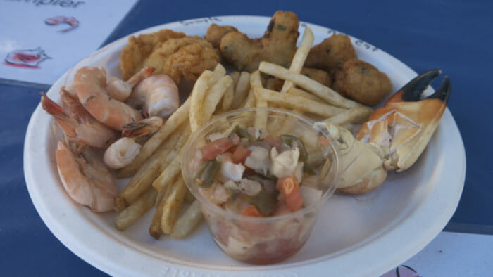 There were many options but the Seafood Sampler gives you a bit of everything. Cost: $20