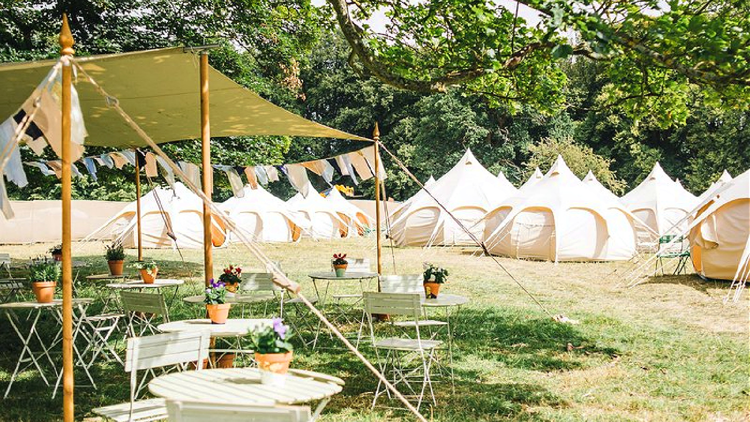 tents at wilderness festival in oxfordshire